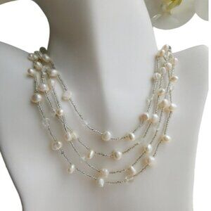 Genuine White Freshwater pearl necklace